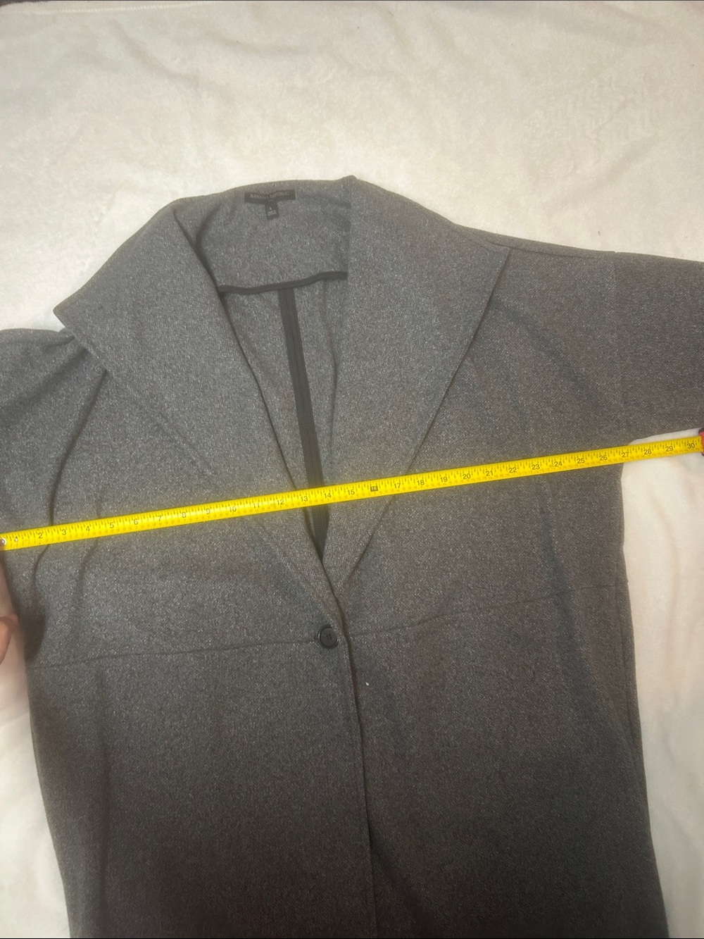 Banana Republic Women’s Coat Charcoal Gray Single-Button Size Large - Picture 3 of 12